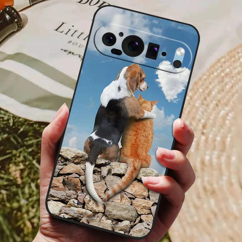 For Google Pixel 9 Pro XL Case Cool Painted Silicone TPU Soft Cover for Googe Pixel 9 9 Pro 8A Cases Black Protective Shells