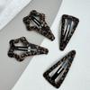 Water Drop Hair Clip Leopard Print Barrette Vintage Hairpin  Headwear