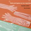 Extended Waterproof and Oil-Resistant Dishwashing Gloves, CPE Long Arm Protection, for Kitchen and Home Use.