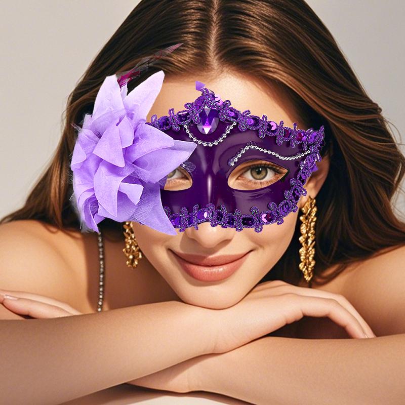 1Pc Lily Decoration Cosplay Mask Sexy Multicolored Dance Dress Up Plastic