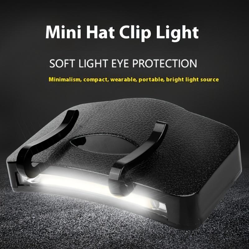 Portable 11 LED COB Headlamp, Hat Clip Flashlight, Super Bright Battery Light for Night Fishing, Camping & Hiking