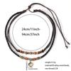 Women's Retro Heart Cross Wooden Bead Multi-layer Ethnic Necklace