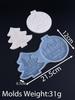 Christmas Heart Round Tree Star Shaped Hanging Ornament Mold DIY Xmas Party Decor Making Plaster Resin Silicone Molds Craft Gift