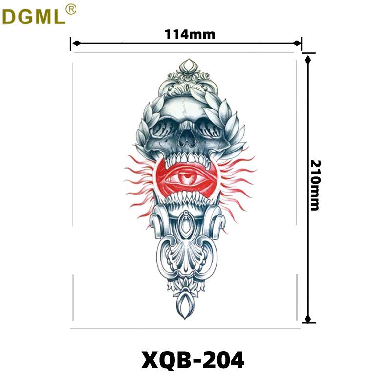 Cartoon Waterproof Full and Half Arm Tattoo Stickers with Creative Color Designs