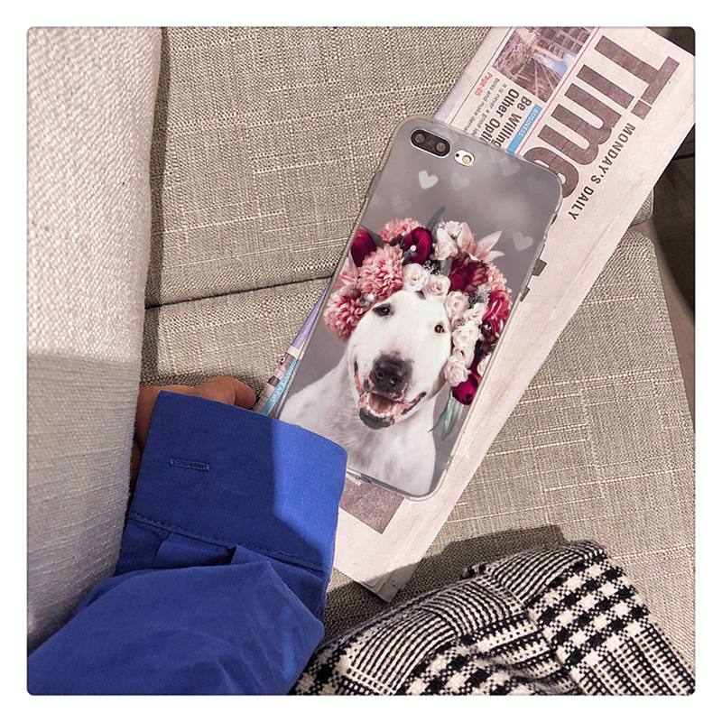 Bullterrier Bull Terrier Dog Phone Case For iPhone 13 X XS MAX 6 6s 7 7plus 8 8Plus 5 5S Se 2020 XR 12 11 Pro Max Fundas Capa