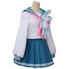 Costume Cosplay Coniglietto Marinaio JK Carino, Uniforme Blu Bianca con Pupazzo Coniglietto Peluche per Festa di Halloween & Cosplay Anime