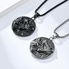 Retro Wolf Head Pendant ,Niche Personality Wear Titanium Steel Necklace