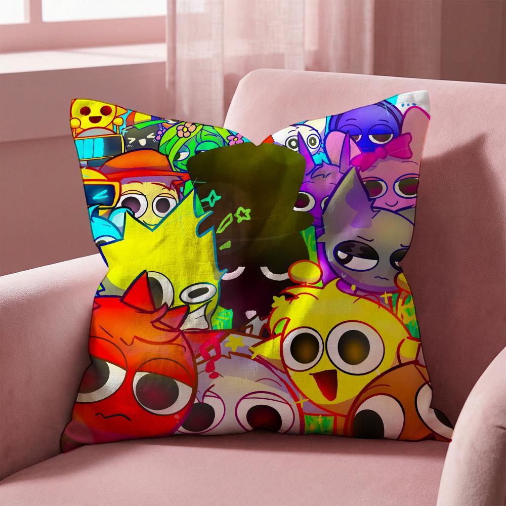 S-Sprunki BRAND Kissenbezug Mehrzweck-Kissenbezug für Zuhause & Auto - Wendbar, Weich & Langlebig für den täglichen Gebrauch