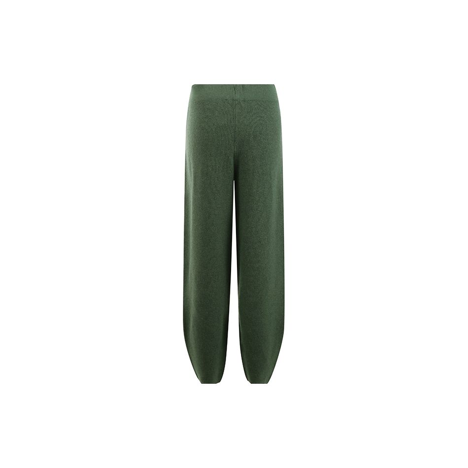 Armani Exchange Fw22 Solid Color Elastic Waist Cuffed Knit Casual Pants Women bottoms Army-Green 6LYP1Y-YMT8Z-1880