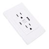 Wall Outlet with USB and Type C Port 15A PC Flame Retardant Electrical Wall Receptacle Outlet for Home