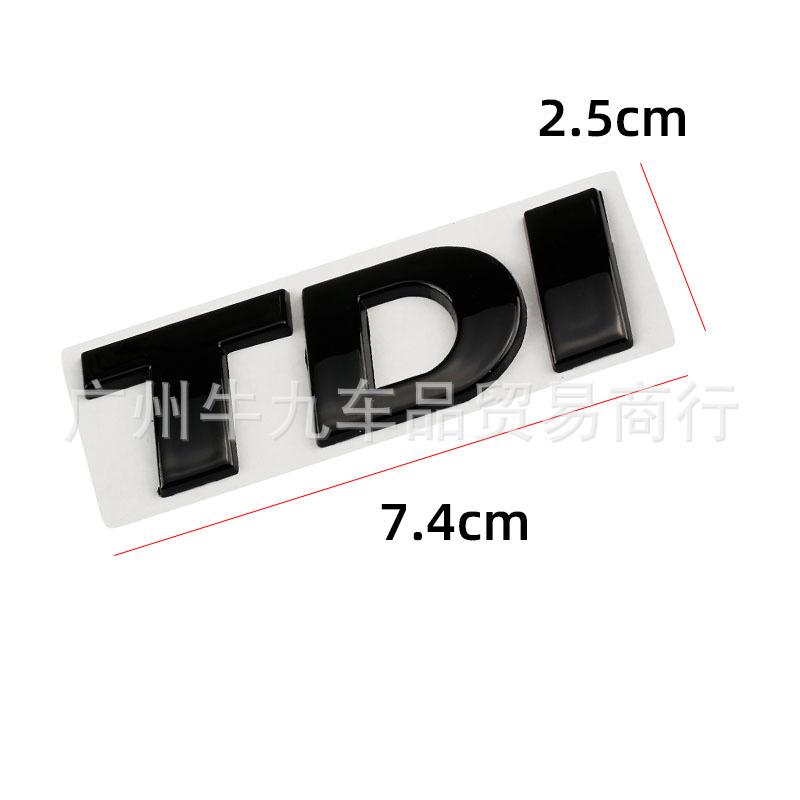 Suitable for TDI Car Stickers, Three-dimensional Letters, Car Logo, Metal Side Logo, Tail Logo, Displacement Logo, Car Modification Logo