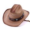 Western Cowboy Hat Retro Ethnic Style Top Hat Summer Straw Shading Sun Protection Hat Children European and American Jazz Hat