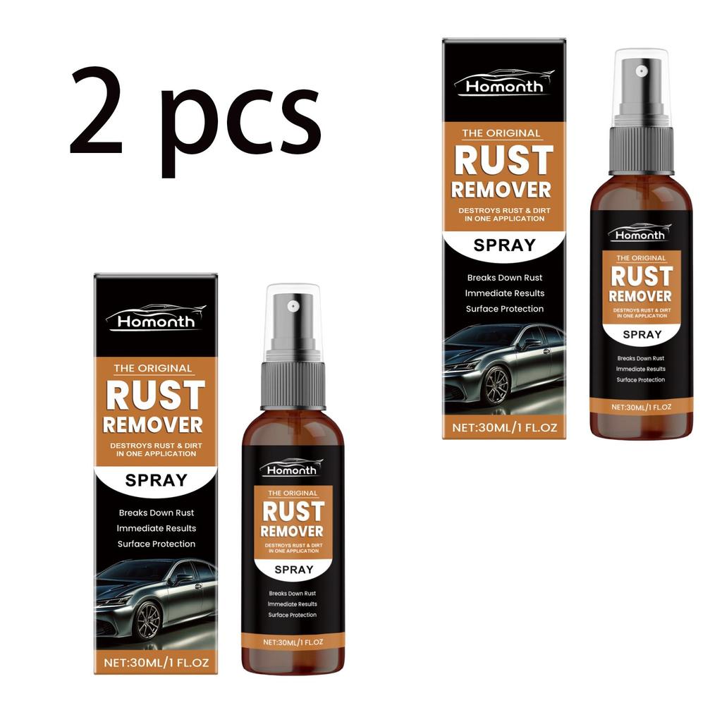Homonth Rust Remover Spray 30ml - Multi-functional Car Cleaner, Rust Remover, Refurbisher, Polisher, Stain Remover. General - Men's Gifts