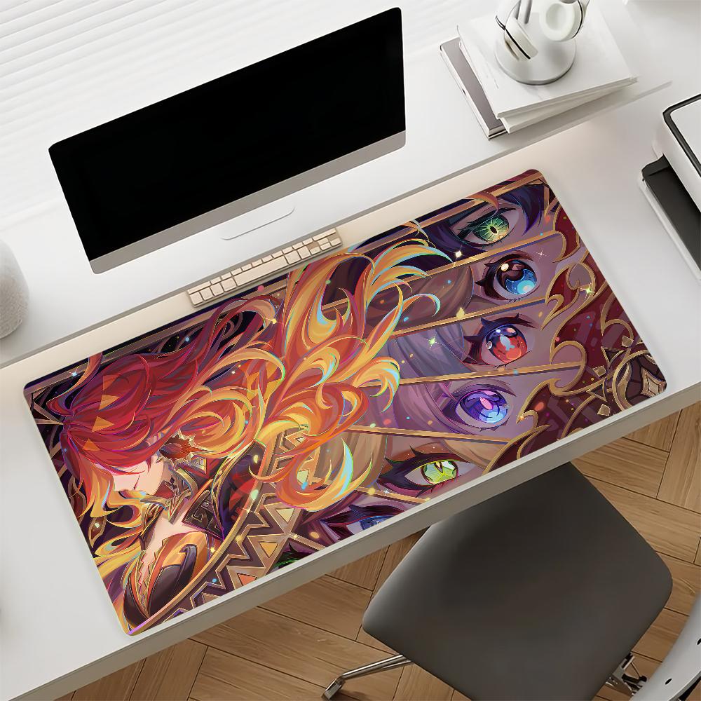 Game Mavuika Genshin Impact Mouse Pad Non-slip Rubber Gamer Balance Computer Mat Decoracion Deskmat Laptop Office Large