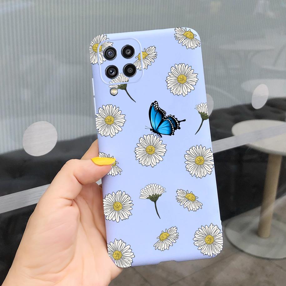 For Samsung M32 Case Silicon Back Cover Flower Phone Case For Samsung Galaxy M32 M12 M42 M52 A12 A22 A32 A42 A52 A72 5G Soft Bag