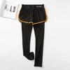 South korea Stretch Women's Sports Shorts Running Plus size Casual Fitness Yoga Suit Quick-Drying Fake Two-Piece Tight Trousers