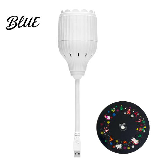 LED Projector Light USB Christmas Snowflake Light Flexible Gooseneck Projection Lamp Ambient Night Lamp for Bedroom Ceiling Decoration