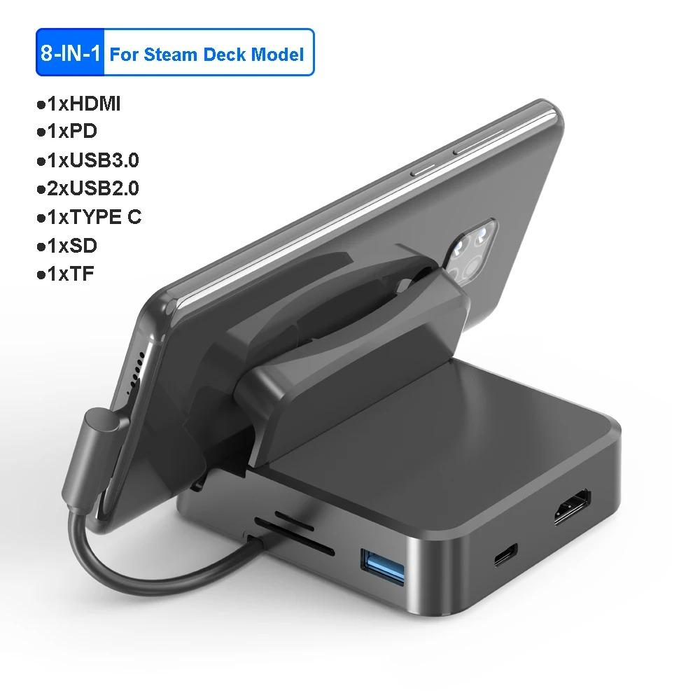 

Док-станция-хаб 8 в 1 Type-C, подставка для телефона, станция Dex Pad, док-станция USB-C на HDMI-совместимый, адаптер для зарядки питания для Samsung
