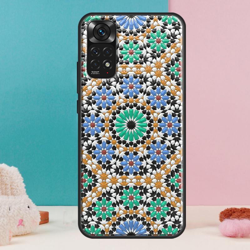 Moroccan Tile Case For Xiaomi Redmi Note 13 Pro 14 12 11 9 10 9S 10S 11S 12S Redmi 14C 13C 10C 12C Cover