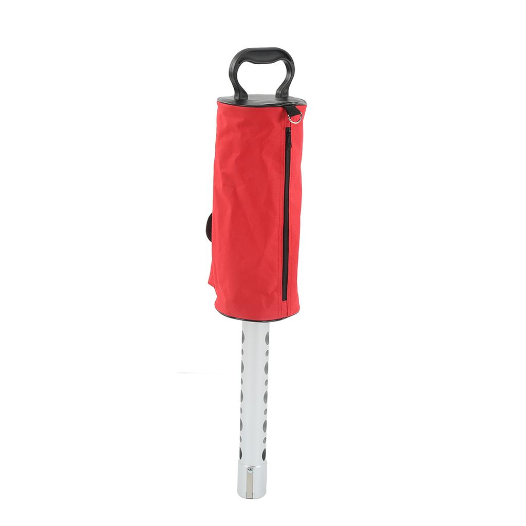 Golf Ball Retriever Aluminum Alloy Tube Large Capacity Ball Shagger for Golf Course Red