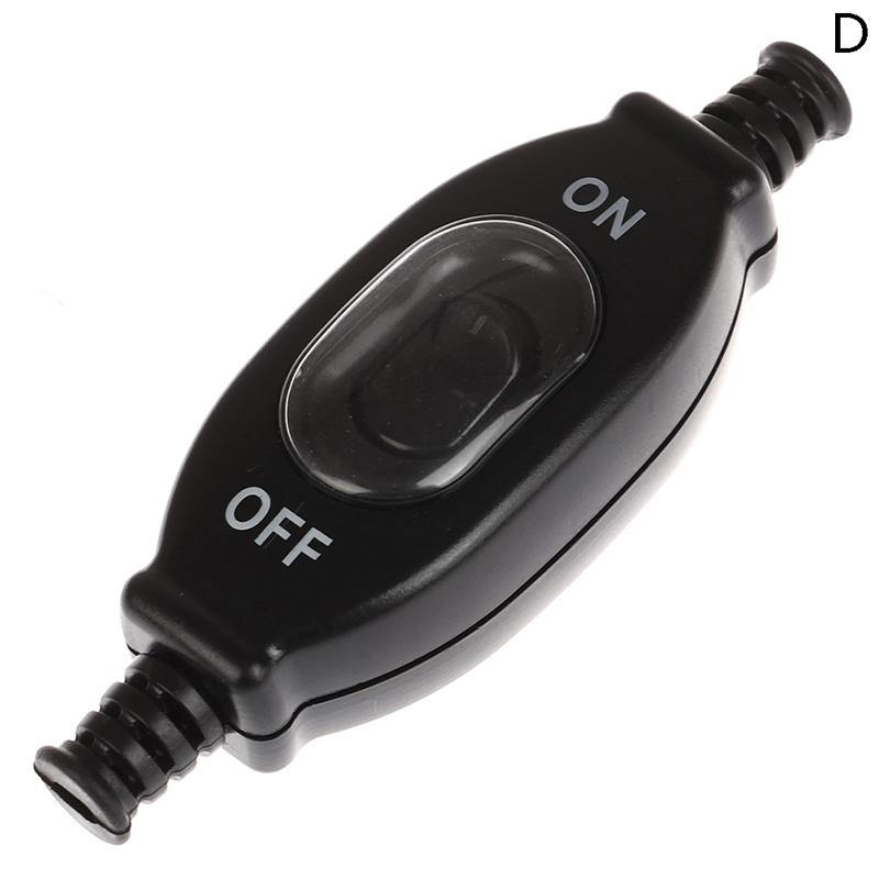 3A 250V Impermeabil Întrerupător în linie Întrerupător cu cablu Fir rotund Contact argintiu dublu