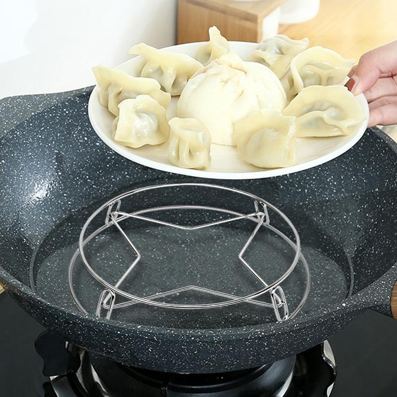 Multifunktionales Dampfgestell aus Edelstahl, Wärmeisoliergestell, Verbrühschutz-Abtropfgestell, runder Topfuntersetzer für die Küche, Topfgestellfabrik