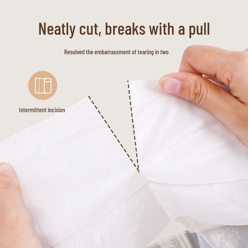 Thickened Large White Drawstring Trash Bags for Dormitory and Home Use