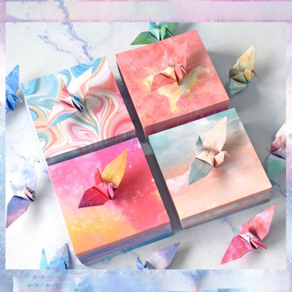 400 st Handgjort Färgglatt Viket Papper Scrapbooking Stjärnbilder Origami Papper Dekorationer