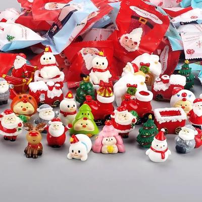 Sacs Surprises de Noël Boîtes Surprises Miniatures Mini Poupées Mignonnes du Père Noël Cadeaux Jouets pour Enfants Petits Ornements Décoratifs Modèle Aléatoire