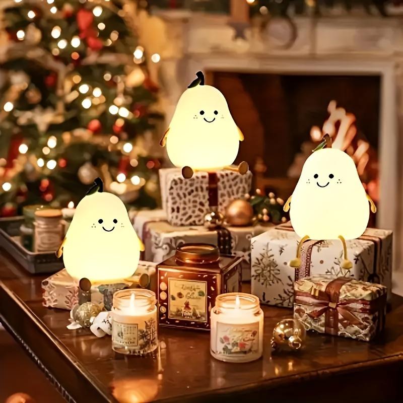 Attractive Mini LED Night Light - Touch, Brightness Adjustable, USB Rechargeable Silicone Light for Bedroom and Study Decorations