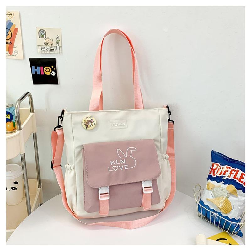 Large Capacity School Bag Korean Style Ins Style Casual High School Student Shoulder Bag Tutoring Bag