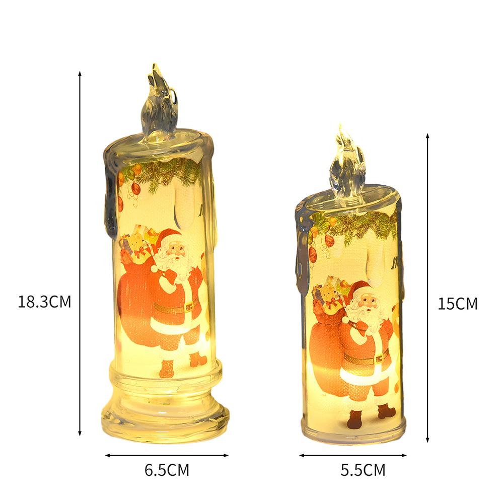 LED Candles Light,Christmas Themed LED Candles Decorations,Personalized Holiday Party Decor,for Chirtamas Party