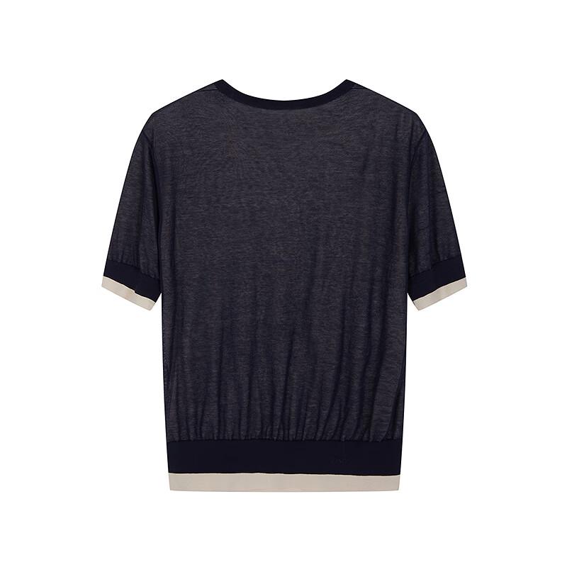 LESS 2025 Summer Round Neck Short Sleeve Sweater