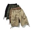 Shorts de travail pour homme d'été décontractés pantalons cinq quarts 100% coton amples multi-poches pantalons polyvalents