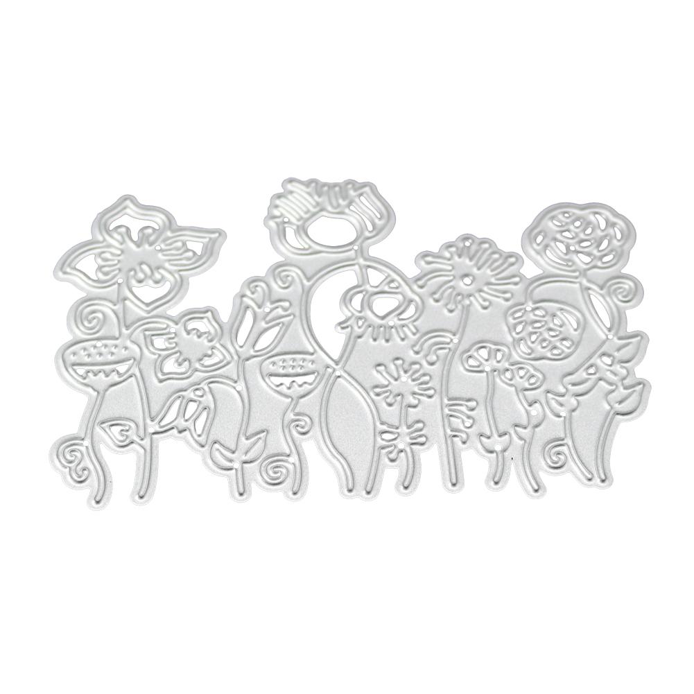 Plant Man Eating Flower Framework Metal Silvery Stencil Embossing Cutting Dies For Diy Scrapbooking Paper Album Cards Making