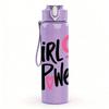 1PC Girl Power Feminist 750ml Color Plastic Sports Water Bottle Leakproof Flip Straw Lid Suitable for Sports Office Home Use