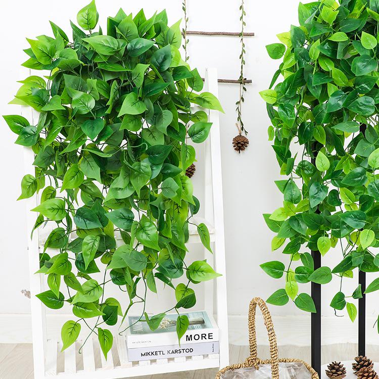 Potted Artificial Pothos Hanging Vine Greenery for Indoor Decoration