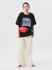 BEAMS BOY S/S TEE [Special Order] City Lights Bookstore Pat Ryan T-Shirt, Women's, Black, Size L