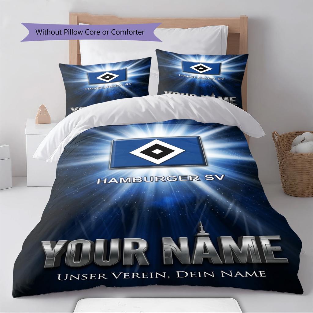 Name Custom Hsv Bilder Logo Pattern Bedding Set Quilt Cover Pillowcase Home Decor Gift (1 * Duvet Cover + 2 * Pillowcase, Without Core)
