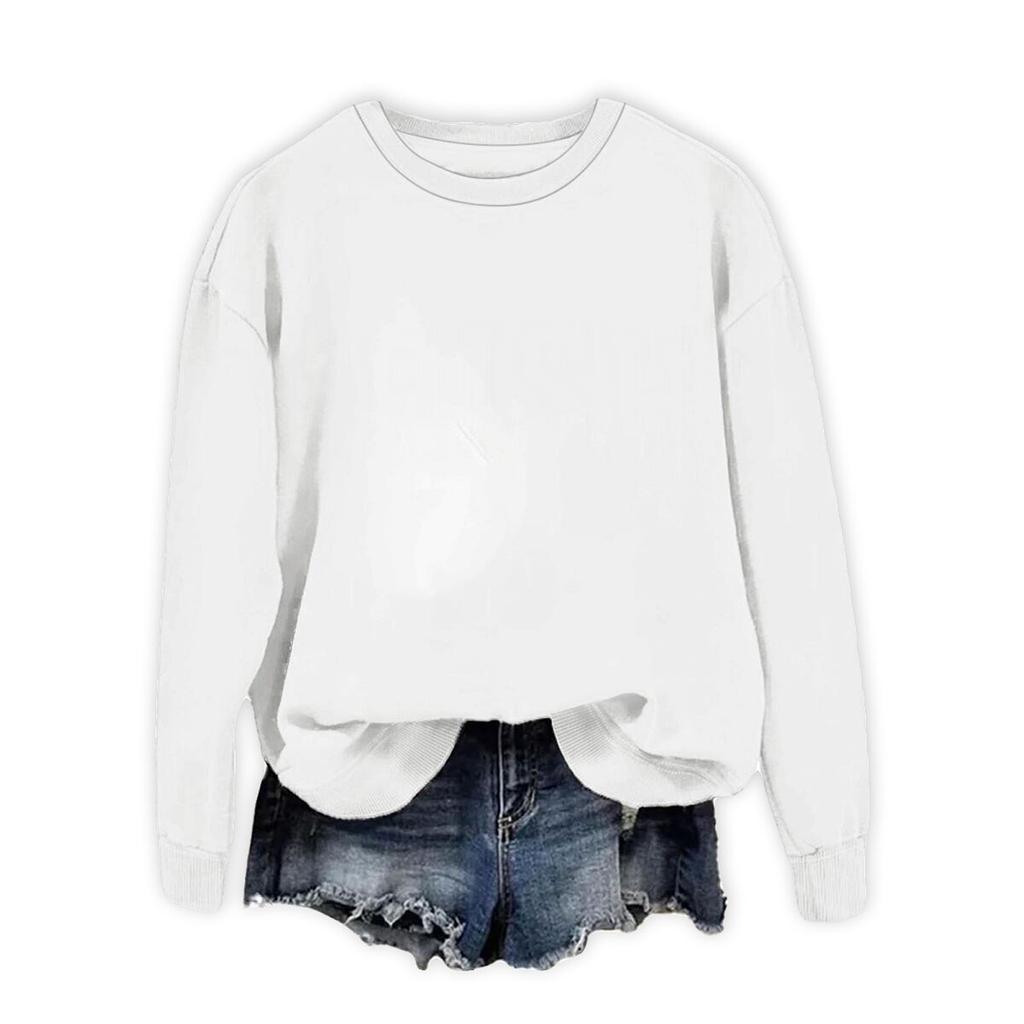 Ladies' Casual Women's Printed Round Neck Pullover Hoodie