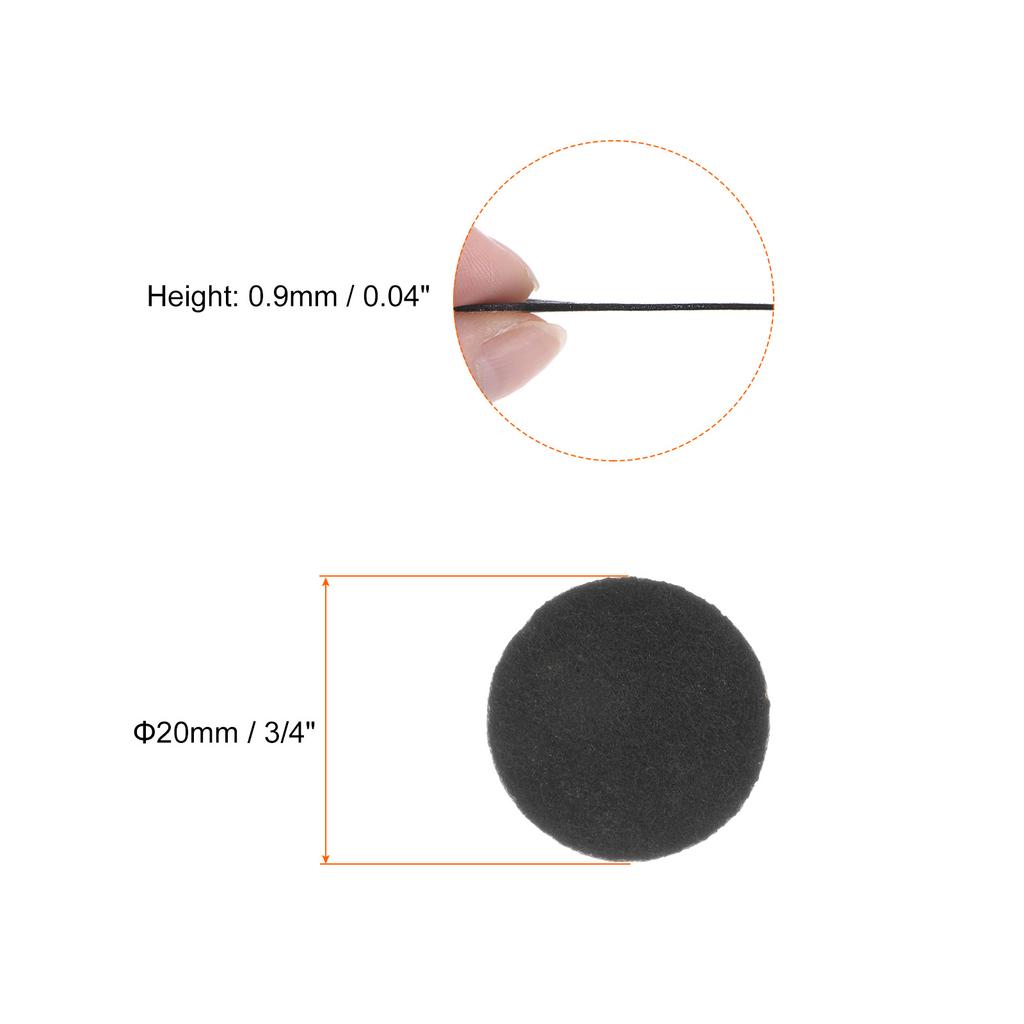 30-240pcs 12-100mm Round Adhesive Felt Circles Pre Cut Felt Craft Stickers Non-Woven Mini Felt Fabric Circles for DIY Sewing