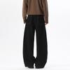 Trendy Baggy Denim Pants for Men High Street Cool Hip-Hop Style Wide Leg Jeans Man Split Structure Sickle Pants
