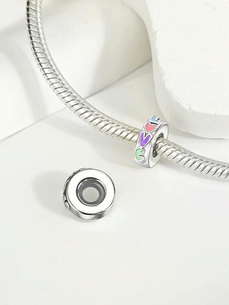 Charms Plata Copper Colors Valentine'S Day Heart Shell Beads Charm Pendant For Original Bracelet For Women Diy Jewelry Love Gift