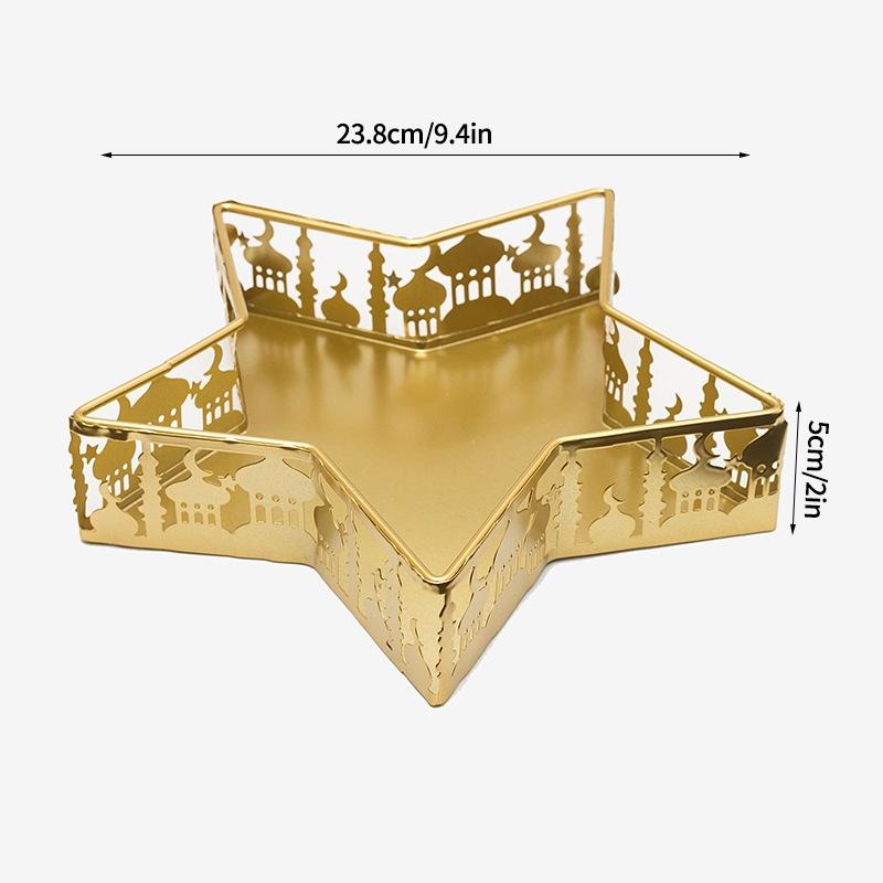 Ramadan Candy Box Tray Mubarak Ramadan Decoration Eid Mubarak Sweet Table Trays Snack Dishes Kareem Muslim Party Supplies