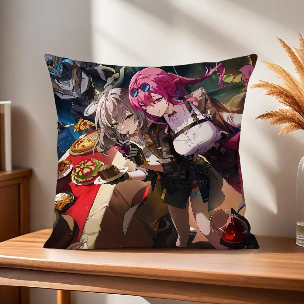 Comfortable soft Pillow Case for Sofa Rail Game Living Room Home office Star H-Honkai Decor and Protective Covers