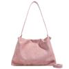Suede cloud bag women's new autumn and winter high-end texture niche retro pleated shoulder messenger bag