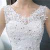 V-neck Wedding Dresses Simple Off White Sequined  Wedding Gown