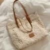 Summer lace woven tote bag women's new gentle commuting portable shoulder bag large capacity