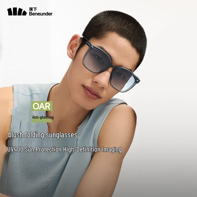Beneunder Transparent Square Round Big Frame Sunglasses