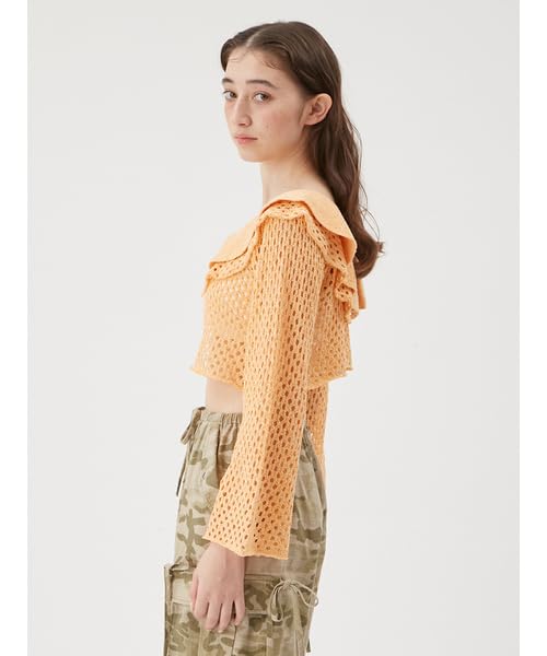 Furfur Ruffle Knit Bolero RWNT251117ORGF